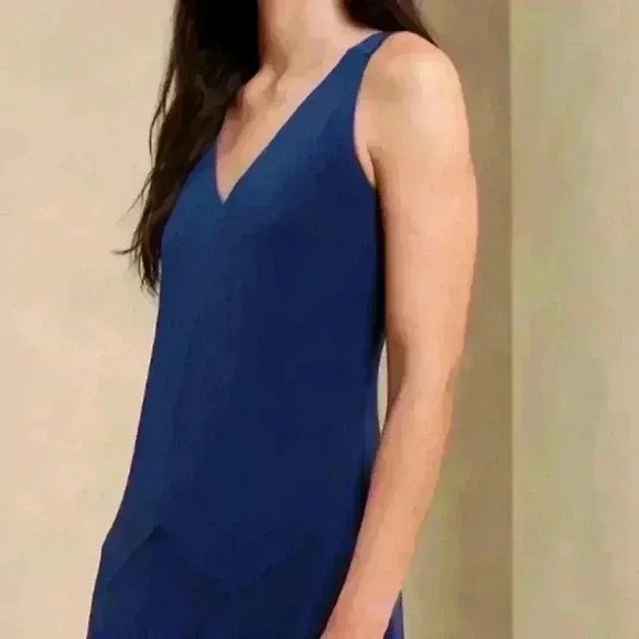 BANANA REPUBLIC SLEEVELESS DROP-WAIST MIDI DRESS BANANA REPUBLIC SLEEVELESS DROP-WAIST MIDI DRESS